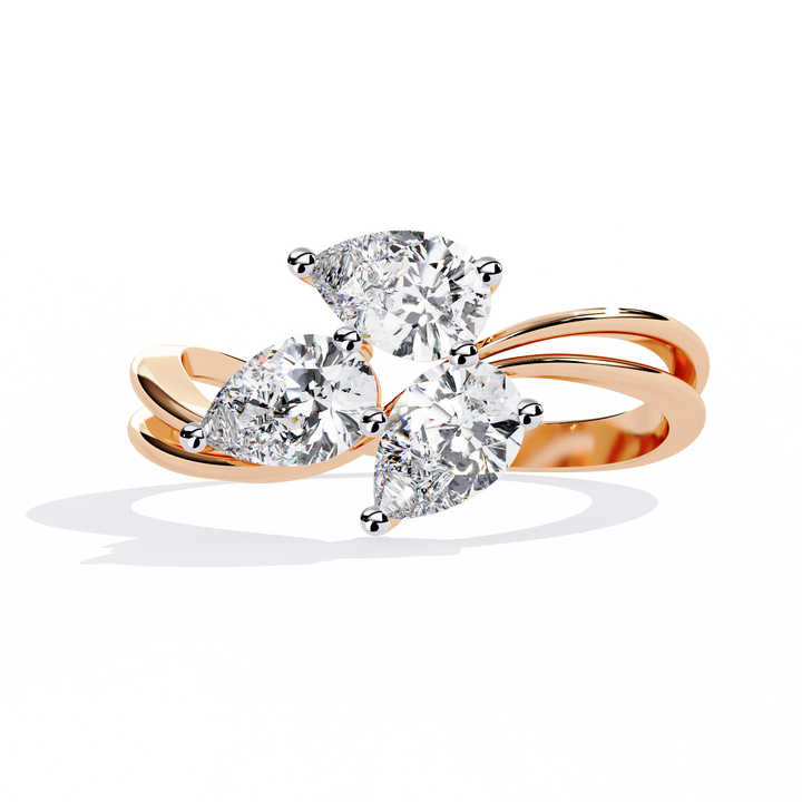 Trinity Bloom Diamond Ring