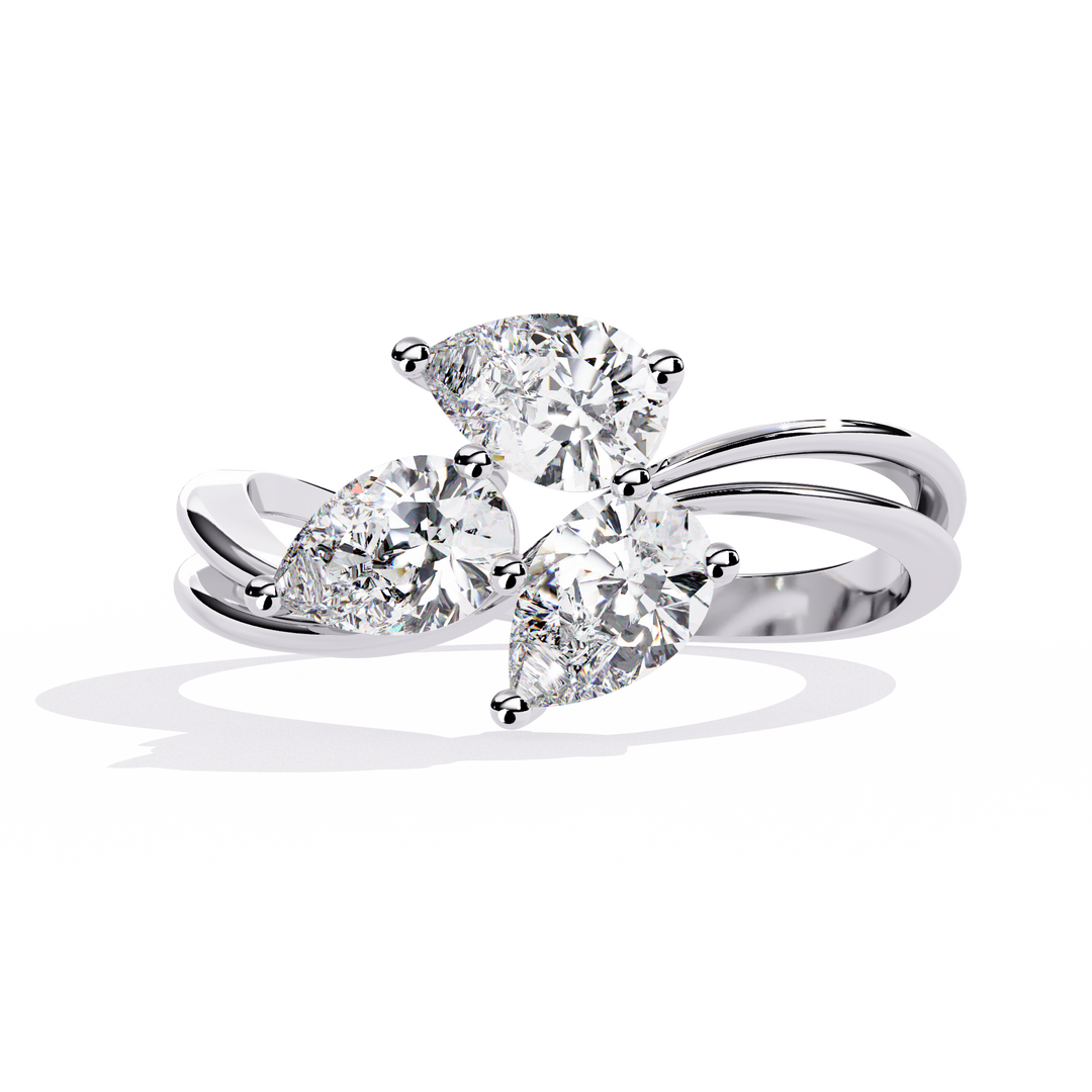 Trinity Bloom Diamond Ring