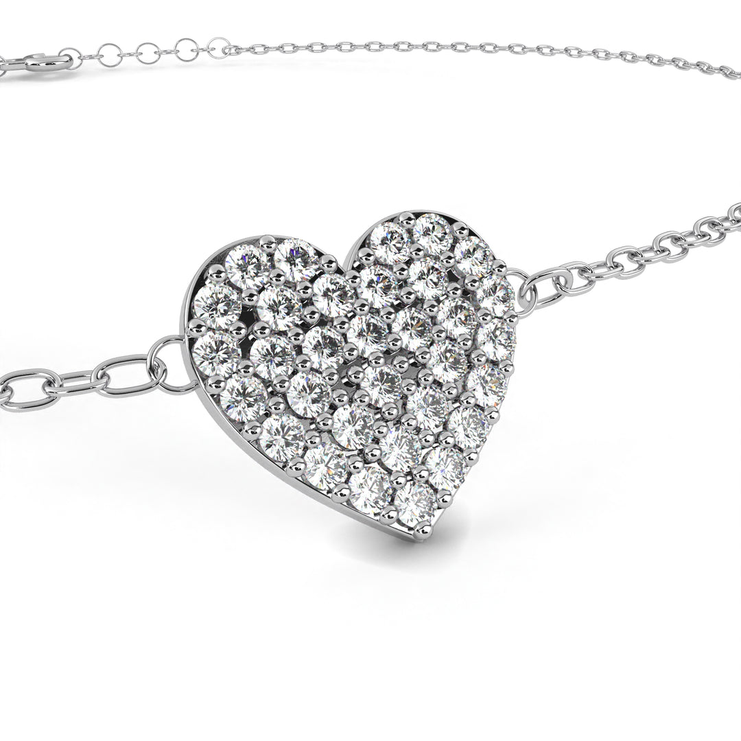 Luxe Love Diamond Heart Bracelet