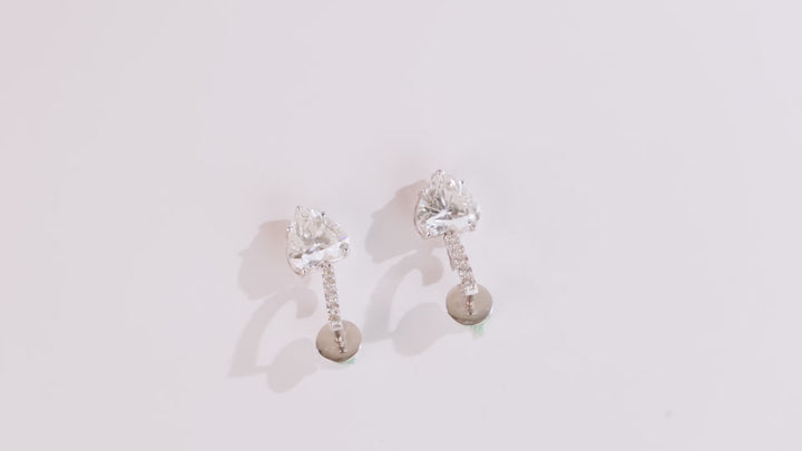 Heart Diamond Danglers