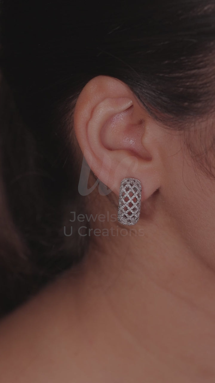 Petite Pave Sparkle Hoops