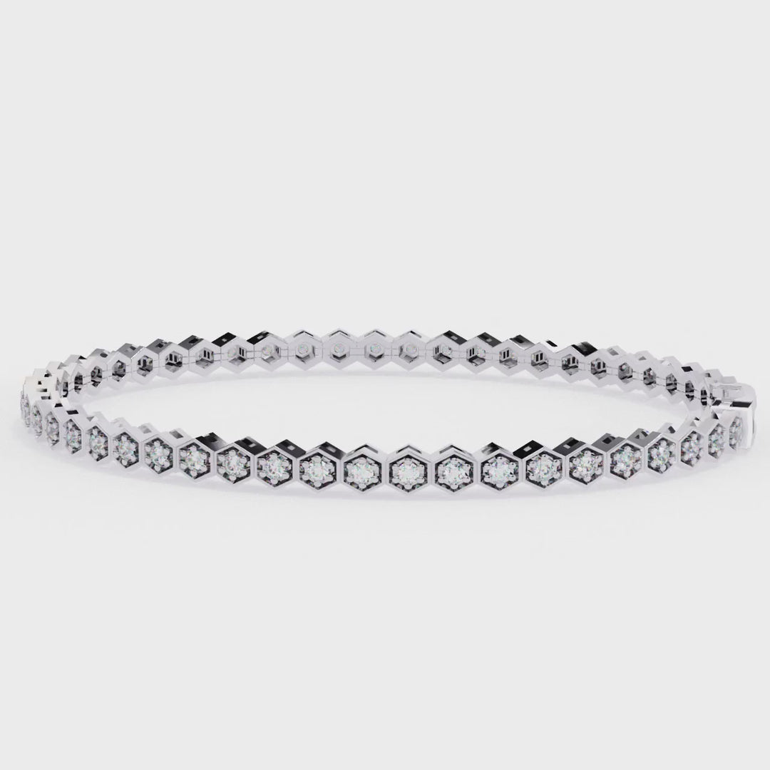 HexaGlow Diamond Tennis Bracelet