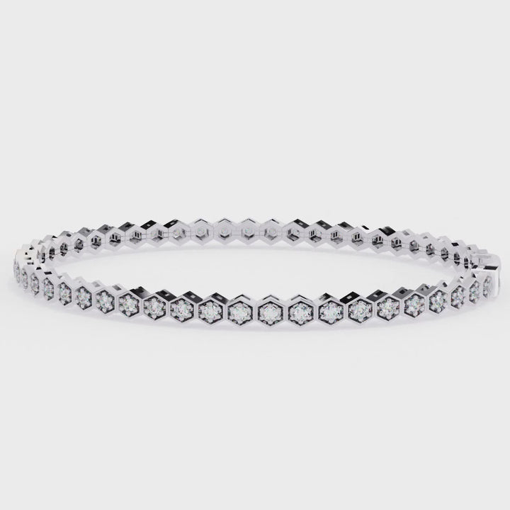 HexaGlow Diamond Tennis Bracelet