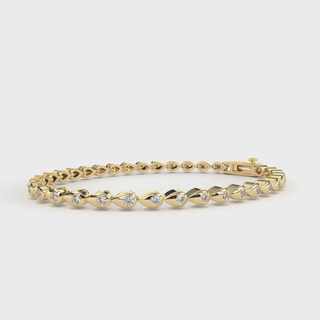 Golden Dew Diamond Bracelet