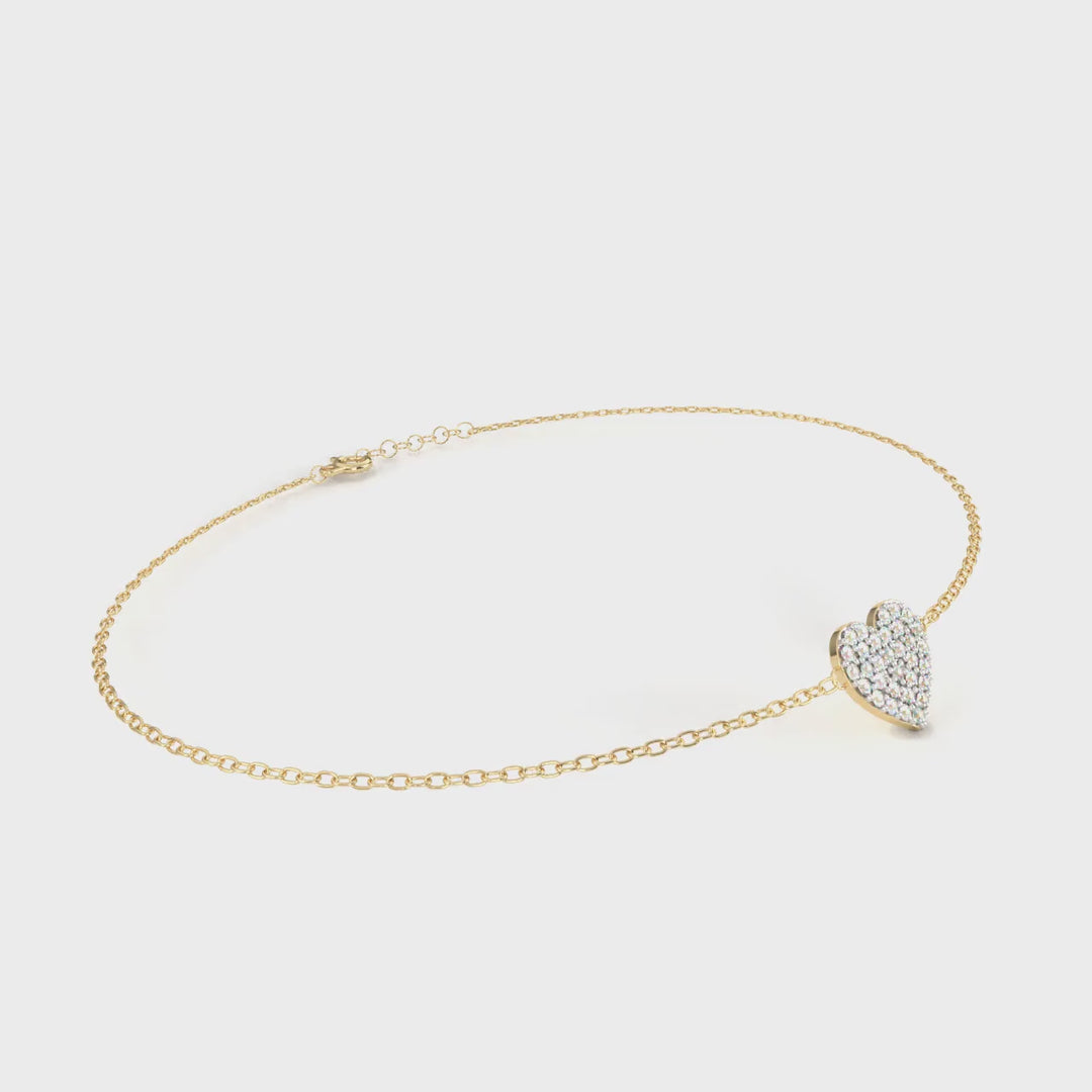 Luxe Love Diamond Heart Bracelet