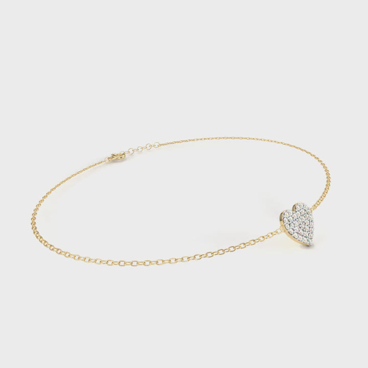 Luxe Love Diamond Heart Bracelet